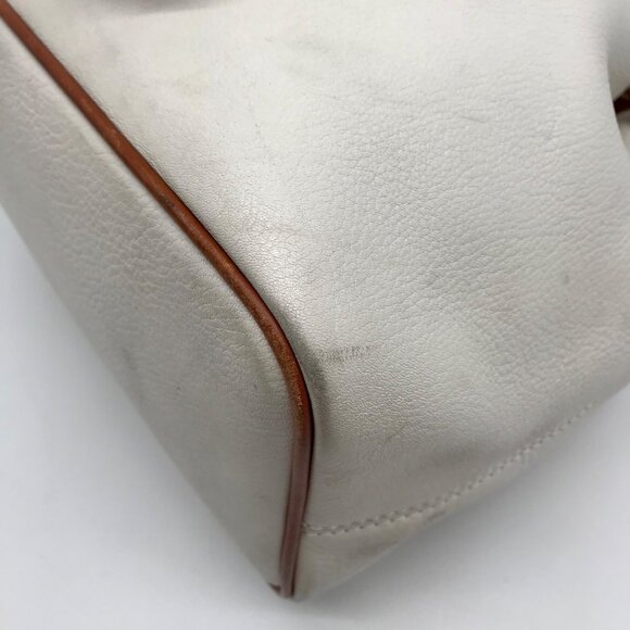 Dooney & Bourke Ivory & Brown Vintage Drawstring Shoulder Bag - Picture 8 of 11